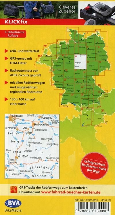 Produktbild: ADFC-Radtourenkarte 12 Harz /Leinetal 1:150.000