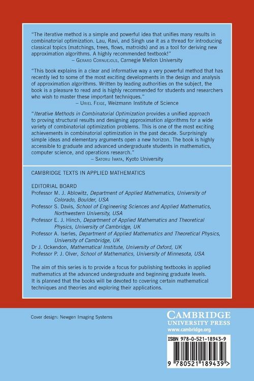 Produktbild: Iterative Methods in Combinatorial Optimization