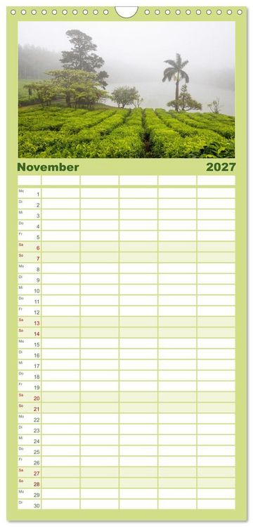 Produktbild: Familienplaner 2027 - Trauminseln der Welt - Mauritius mit 5 Spalten (Wandkalender, 21 x 45 cm) CALVENDO
