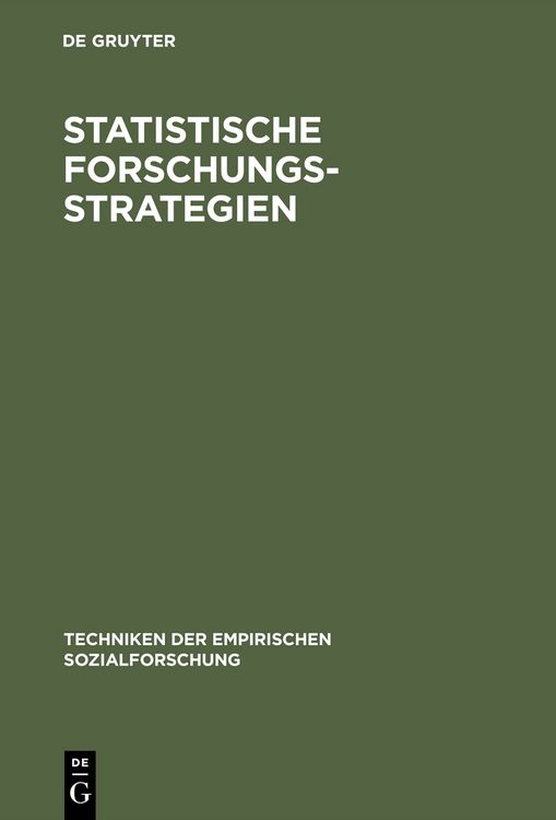 Produktbild: Statistische Forschungsstrategien