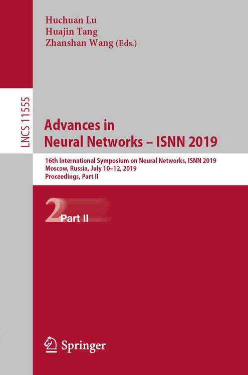 Produktbild: Advances in Neural Networks - ISNN 2019