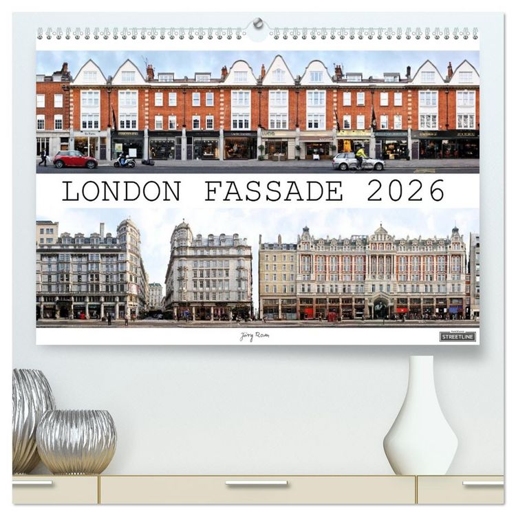 Produktbild: London Fassade 2026 (hochwertiger Premium Wandkalender 2026 DIN A2 quer), Kunstdruck in Hochglanz