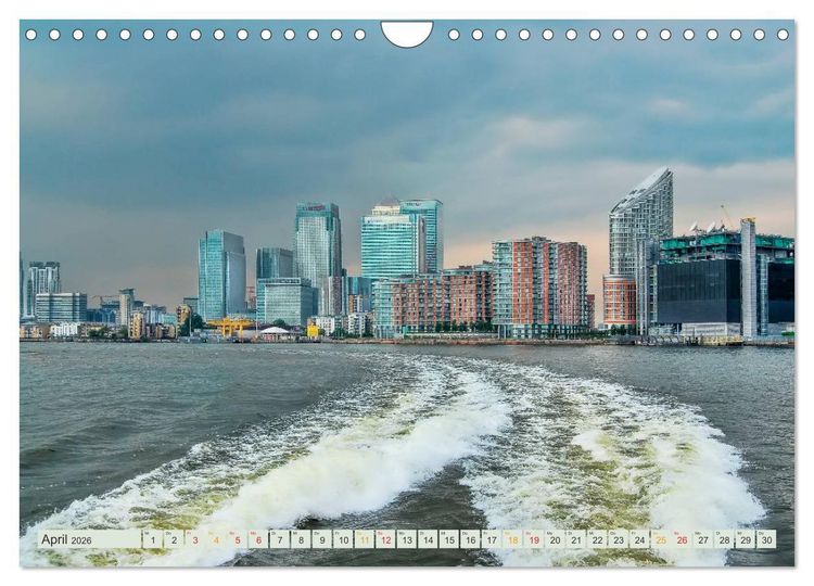 Produktbild: B&uuml;hne frei f&uuml;r London und die Themse (Wandkalender 2026 DIN A4 quer), CALVENDO Monatskalender