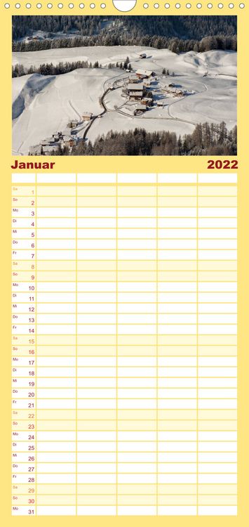 Produktbild: Familienplaner Typisch S&uuml;dtirol (Wandkalender 2022 , 21 cm x 45 cm, hoch)