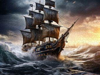 Produktbild: CALVENDO Puzzle Ein Motiv aus dem Kalender Das Piratenschiff - Willkommen in der Welt der Geister | 1000 Teile Lege-Gr&ouml;&szlig;e 64x48cm Foto-Puzzle f&uuml;r gl&uuml;c