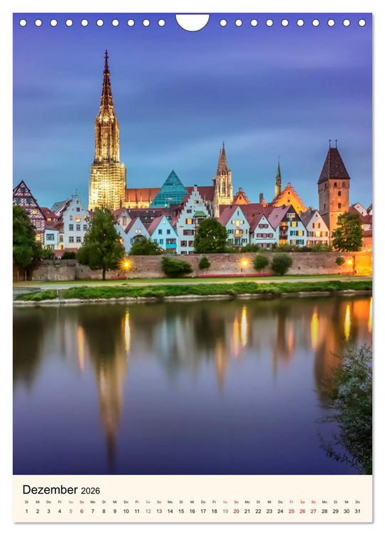 Produktbild: ULM Sehenswerte Orte (Wandkalender 2026 DIN A4 hoch), CALVENDO Monatskalender
