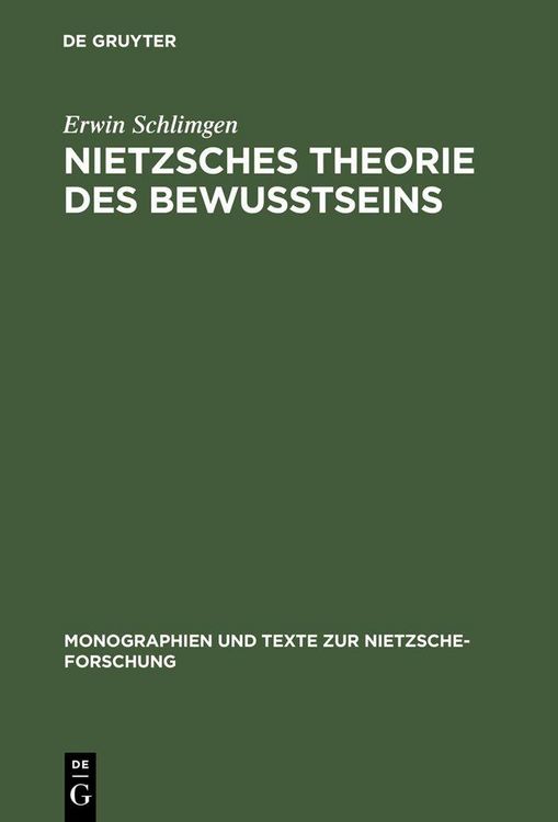 Produktbild: Nietzsches Theorie des Bewu&szlig;tseins