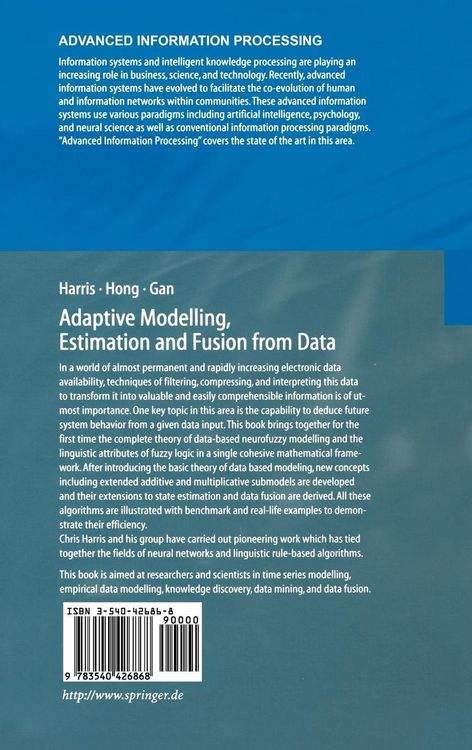 Produktbild: Adaptive Modelling, Estimation and Fusion from Data