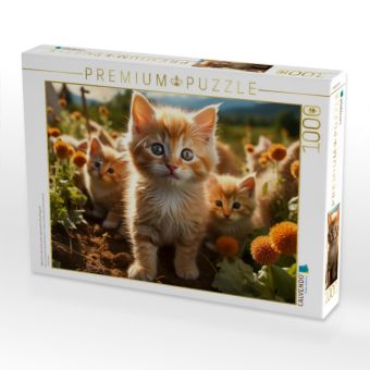 Produktbild: CALVENDO Puzzle K&auml;tzchen, hier ist es schon spannend und aufregend | 1000 Teile Lege-Gr&ouml;&szlig;e 64x48cm Foto-Puzzle f&uuml;r gl&uuml;ckliche Stunden