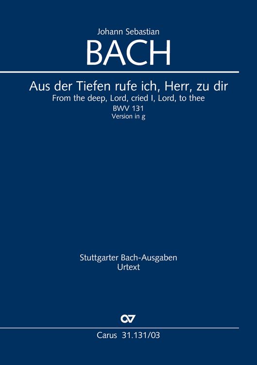 Produktbild: Aus der Tiefen rufe ich, Herr, zu dir (Klavierauszug)