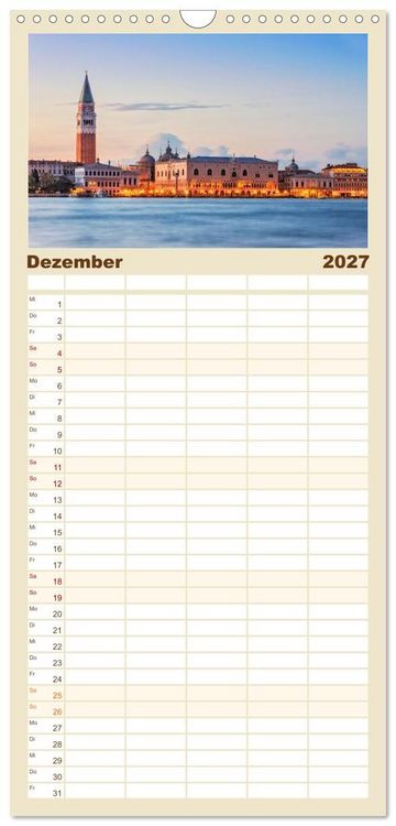 Produktbild: Familienplaner 2027 - Venedig - Stadt im Meer mit 5 Spalten (Wandkalender, 21 x 45 cm) CALVENDO