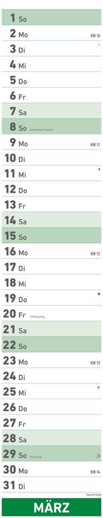 Superplaner 2026 - Streifenkalender 17x85 cm - mit Ringbindung - viel Platz für Notizen - Langplaner - Wandkalender - Küchenkalender - Alpha Edition