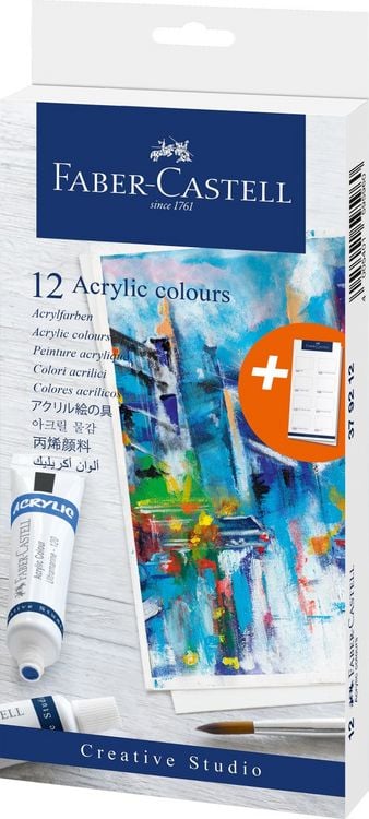 Produktbild: Acrylfarbe 12er Kartonetui