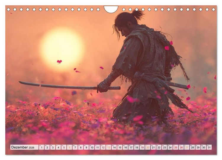 Produktbild: Die Seele des Schwertes &ndash; Samurai im Bild (Wandkalender 2026 DIN A4 quer), CALVENDO Monatskalender