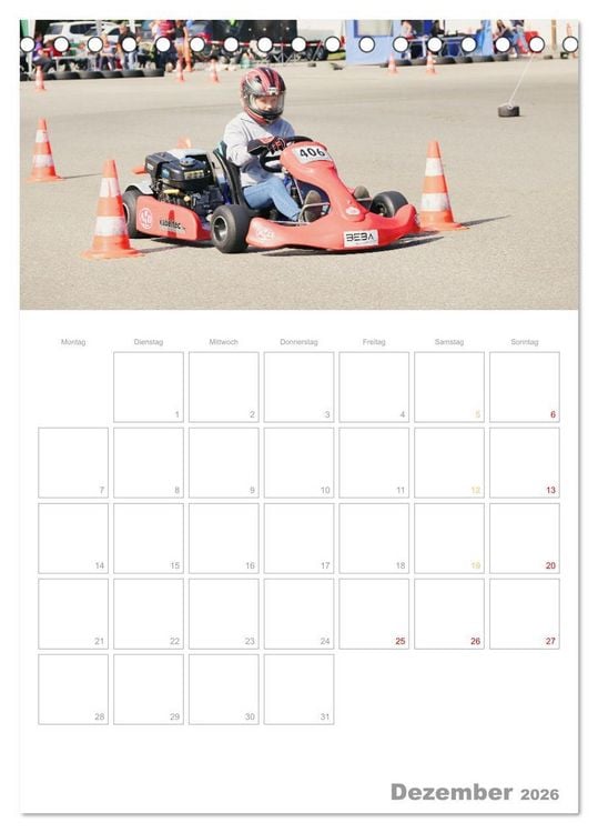 Produktbild: Slalomkart - Gas, Gas, Vollgas! 2026 (Tischkalender 2026 DIN A5 hoch), CALVENDO Monatskalender
