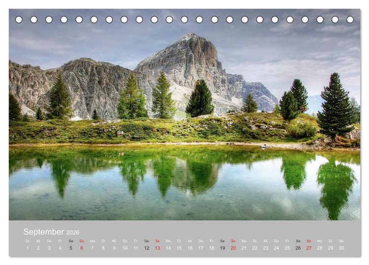 Produktbild: Giganten der Dolomiten - Die Dreitausender (Tischkalender 2026 DIN A5 quer), CALVENDO Monatskalender