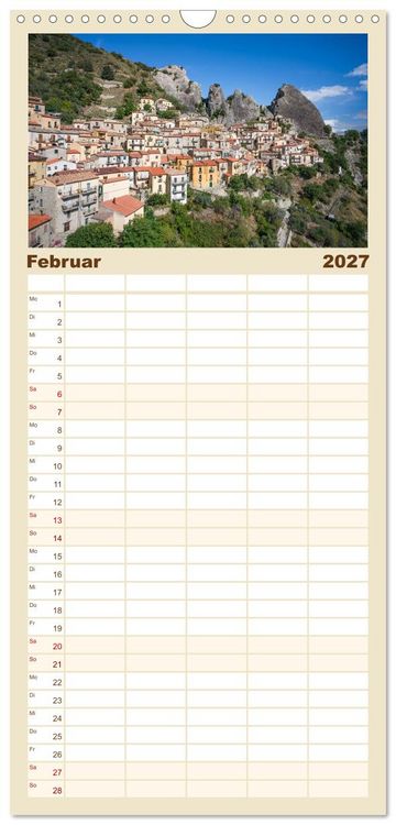 Produktbild: Familienplaner 2027 - Italien - Tief im S&uuml;den mit 5 Spalten (Wandkalender, 21 x 45 cm) CALVENDO