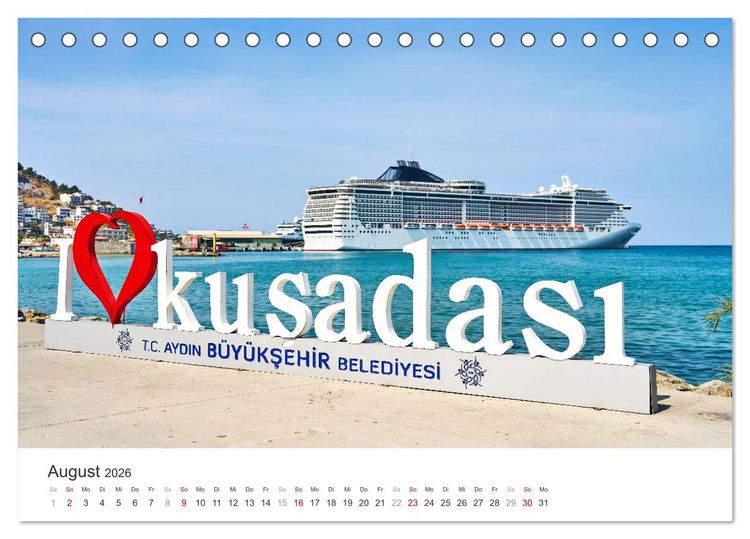 Produktbild: Urlaub in Kusadasi - Sonne, Strand und Kultur in der T&uuml;rkei (Tischkalender 2026 DIN A5 quer), CALVENDO Monatskalender