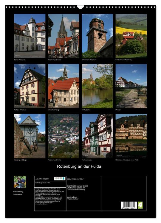Produktbild: Rotenburg an der Fulda (Wandkalender 2026 DIN A2 hoch), CALVENDO Monatskalender