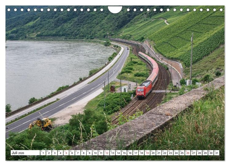 Produktbild: Eisenbahn an Rhein und Mosel 2026 (Wandkalender 2026 DIN A4 quer), CALVENDO Monatskalender