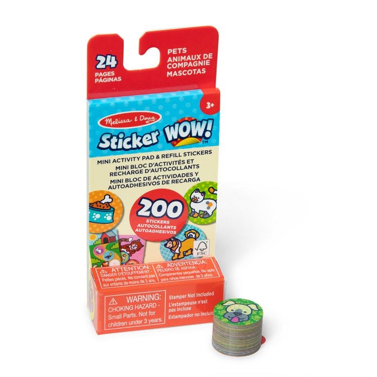 Produktbild: Melissa & Doug Sticker WOW Nachfüllpack Haustiere mit 200 Aufklebern und Mini-Block