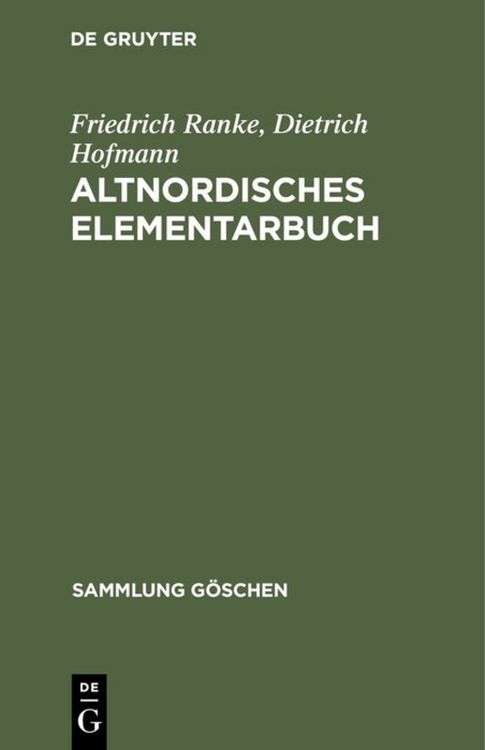 Produktbild: Altnordisches Elementarbuch