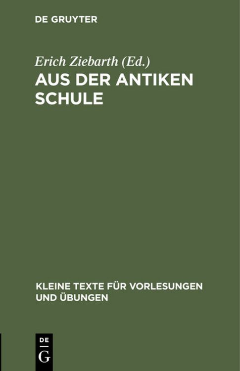 Produktbild: Aus der antiken Schule