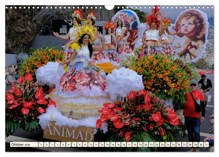 Produktbild: Blumenfest auf Madeira (Wandkalender 2026 DIN A3 quer), CALVENDO Monatskalender