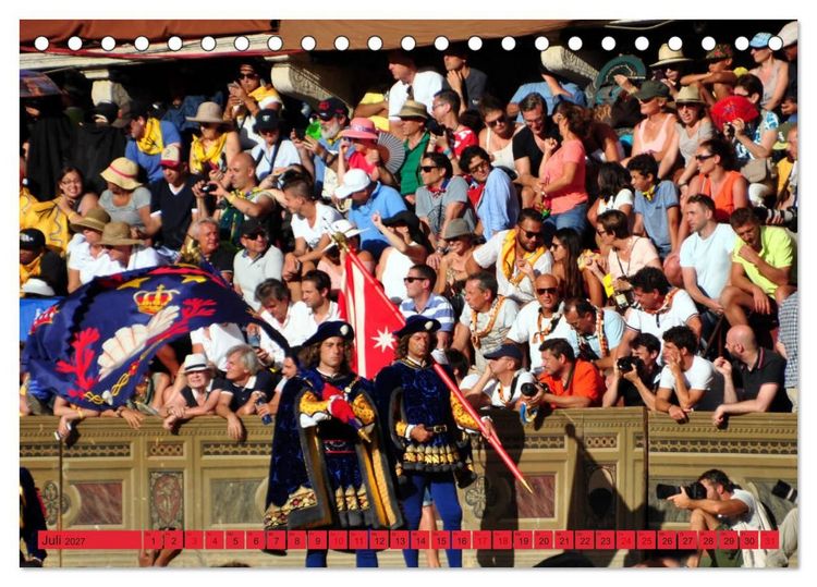 Produktbild: Siena - Stadt des legend&auml;ren Palio (Tischkalender 2027 DIN A5 quer), CALVENDO Monatskalender