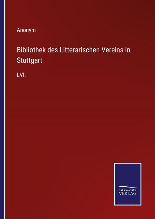 Produktbild: Bibliothek des Litterarischen Vereins in Stuttgart