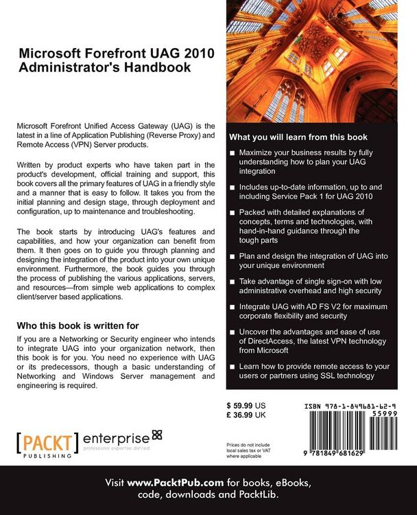 Produktbild: Microsoft Forefront Uag 2010 Administrator's Handbook