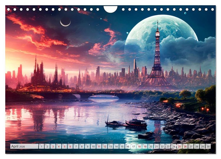 Produktbild: SCIENCE-FICTION Leben auf fernen Planeten (Wandkalender 2026 DIN A4 quer), CALVENDO Monatskalender