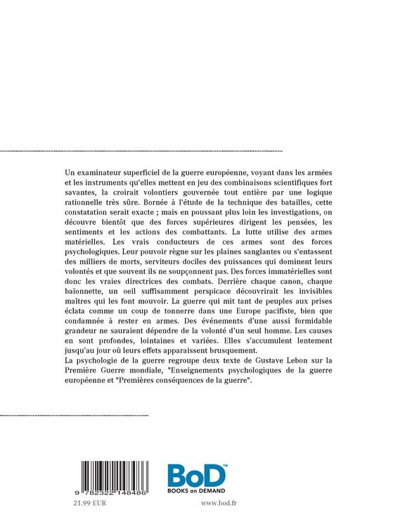 Produktbild: La psychologie de la guerre