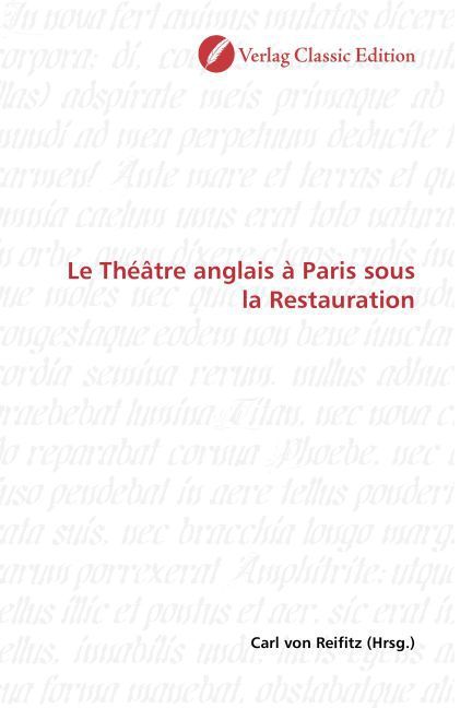 Produktbild: Le Th&eacute;&acirc;tre anglais &agrave; Paris sous la Restauration