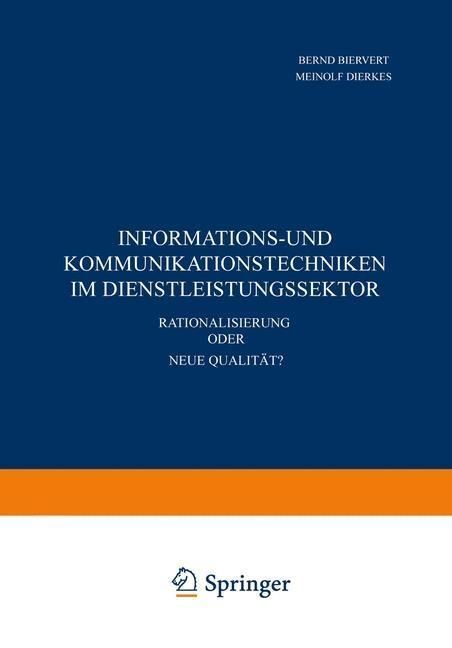 Produktbild: Informations- und Kommunikationstechniken im Dienstleistungssektor