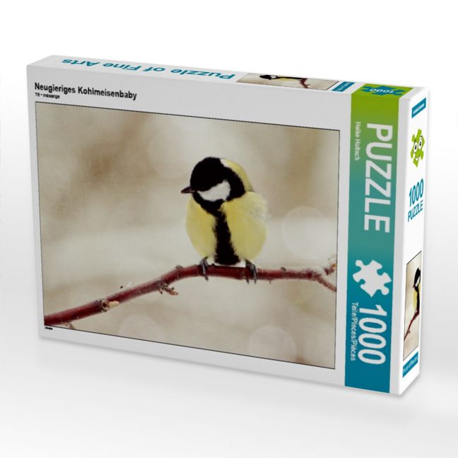 Produktbild: CALVENDO Puzzle Neugieriges Kohlmeisenbaby | 1000 Teile Lege-Gr&ouml;&szlig;e 64x48cm Foto-Puzzle f&uuml;r gl&uuml;ckliche Stunden
