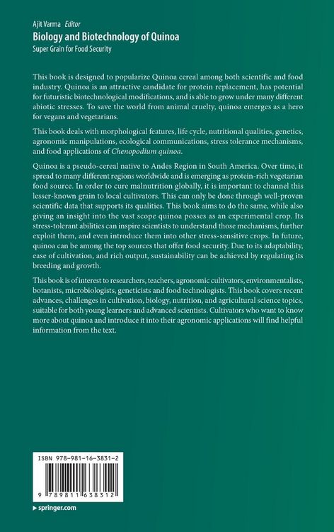 Produktbild: Biology and Biotechnology of Quinoa