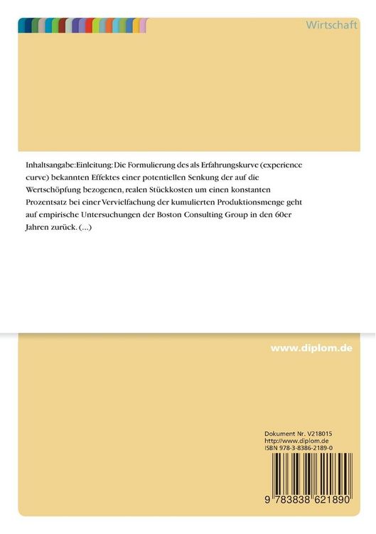 Produktbild: System-Dynamics-basierte Simulation von Erfahrungskurveneffekten