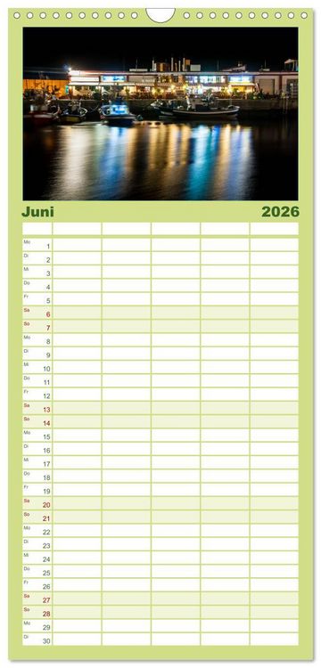 Produktbild: Familienplaner 2026 - Gran Canaria mit 5 Spalten (Wandkalender, 21 x 45 cm) CALVENDO