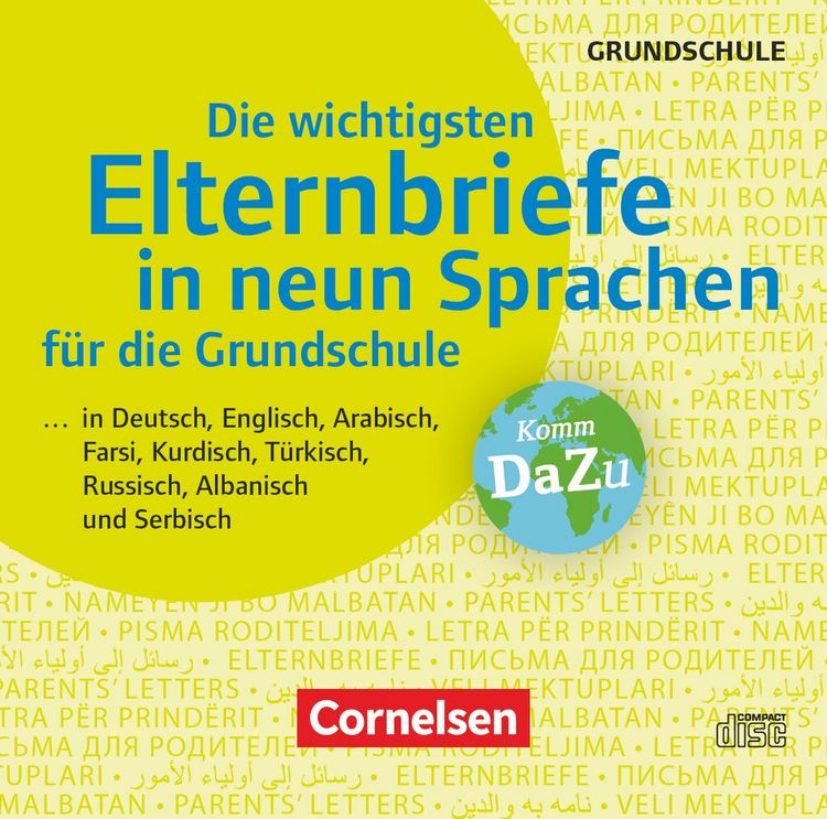Produktbild: Die wichtigsten Elternbriefe in neun Sprachen f&uuml;r die Grundschule - ... in Deutsch, Englisch, Arabisch, Farsi, Kurdisch, T&uuml;rkisch, Russisch, Albanisch und Serbisch