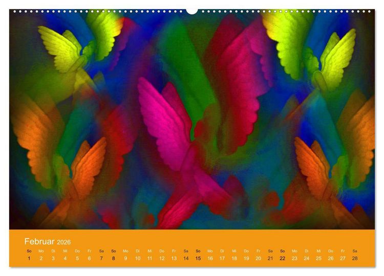 Produktbild: AUF ENGELSFL&Uuml;GELN (Wandkalender 2026 DIN A2 quer), CALVENDO Monatskalender