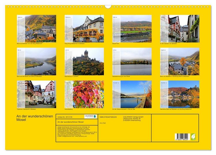 Produktbild: An der wundersch&ouml;nen Mosel (Wandkalender 2026 DIN A2 quer), CALVENDO Monatskalender