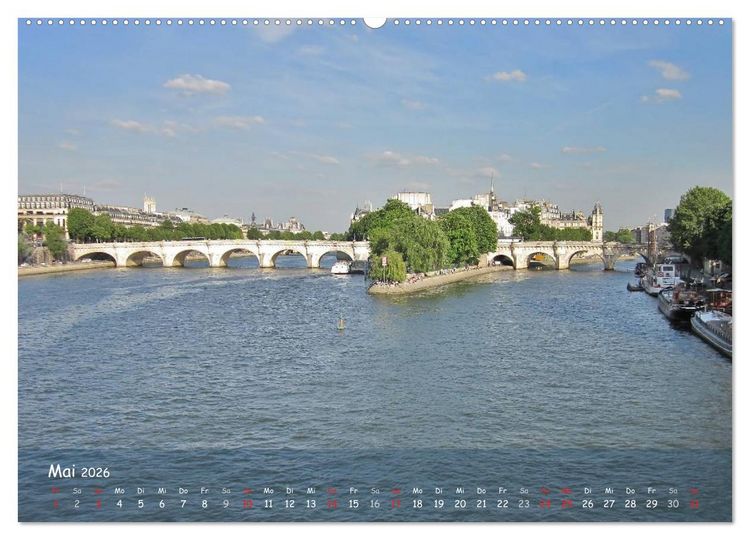 Produktbild: Paris (Wandkalender 2026 DIN A2 quer), CALVENDO Monatskalender