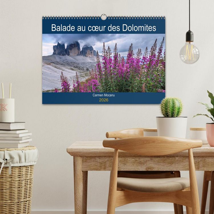 Produktbild: Balade au c&oelig;ur des Dolomites (Calendrier mural 2026 DIN A3 vertical), CALVENDO calendrier mensuel