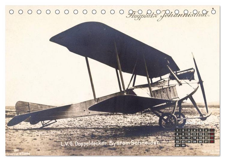 Produktbild: Doppeldecker entdeckt auf historischen Postkarten (Tischkalender 2026 DIN A5 quer), CALVENDO Monatskalender