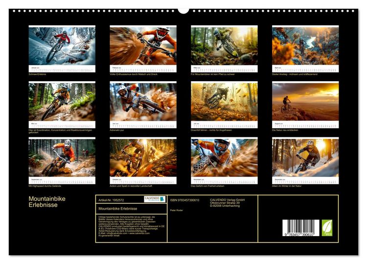 Produktbild: Mountainbike Erlebnisse (hochwertiger Premium Wandkalender 2026 DIN A2 quer), Kunstdruck in Hochglanz