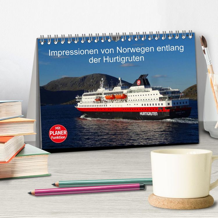 Produktbild: Impressionen von Norwegen entlang der Hurtigruten (Tischkalender 2026 DIN A5 quer), CALVENDO Monatskalender