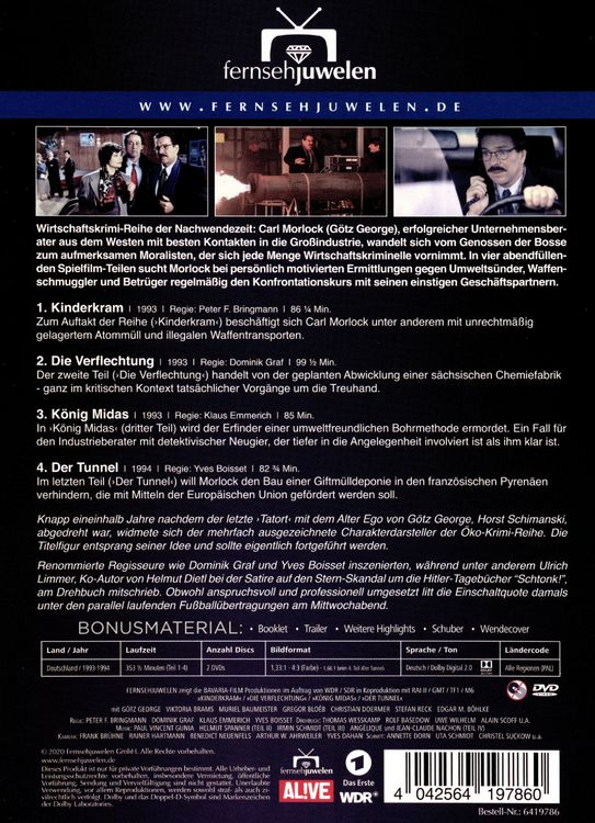 Produktbild: Morlock - Die komplette vierteilige Filmreihe (Fernsehjuwelen) [2 DVDs]