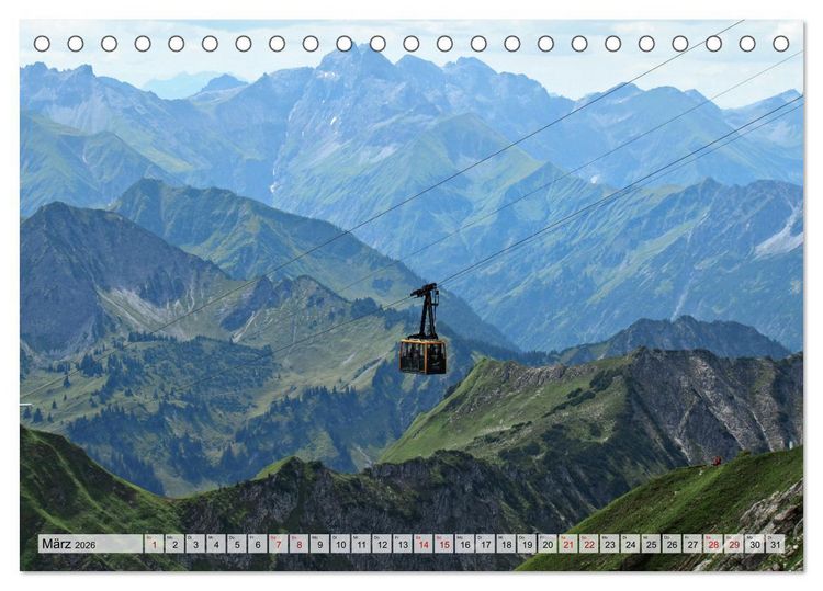 Produktbild: Bergbahnen in den Alpen (Tischkalender 2026 DIN A5 quer), CALVENDO Monatskalender