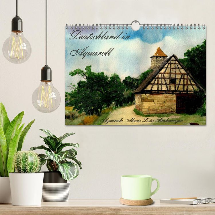 Produktbild: Deutschland in Aquarell (Wandkalender 2026 DIN A4 quer), CALVENDO Monatskalender